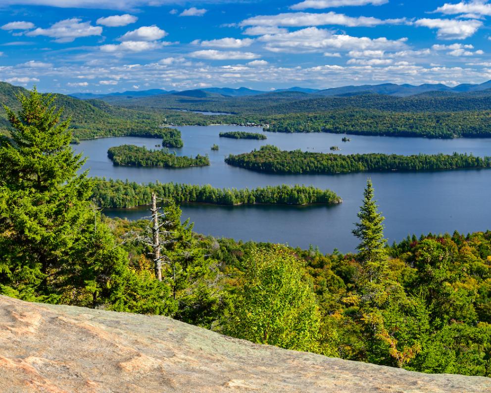 View from Castle Rock in Blue Mountain Lake